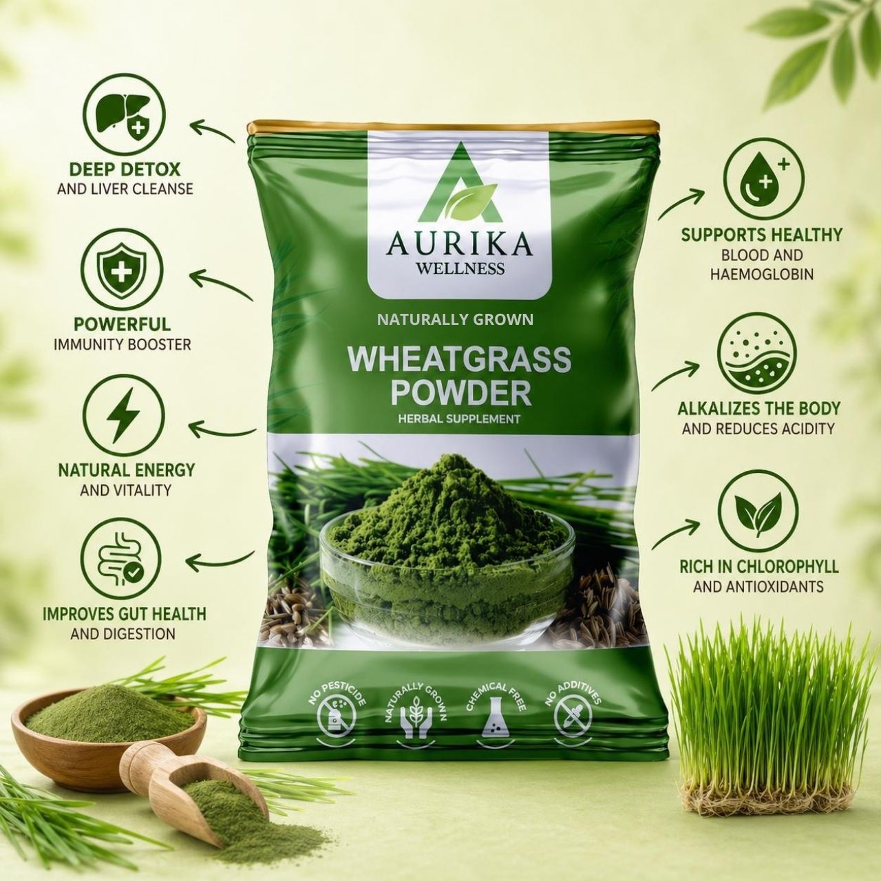 Aurika Wheatgrass Powder
